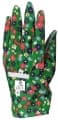 Kertészkesztyű, varrott zöld pamut,zöld pettyes tenyér, férfi (10)