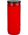 Mécses, olajmécses, műanyag tetővel, piros (135 mm)