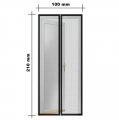 Rovarháló ajtóra, mágneses, fekete (210x100 cm)