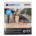 Locsolótömlő Cellfast BASIC kígyó, csapcsatlakozóval, 8 funkciós locsolófejjel (15 m)