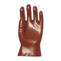 Mártott PVC kesztyű, bordó, sav/lúg/olajálló, 40 cm-es (10)