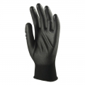 FEKETE PRECÍZIÓS POLIÉSZTER KESZTYŰ, PU MÁRTOTT TENYÉRREL_12
