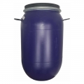 Hordó, műanyag, bilincses, fogantyús, kék (80 l)