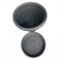 Virágcserép + alátét Venecia, antracit (14 cm)
