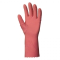 Latex mártott HTG gumikesztyű, bolyhozott belső, rózsaszín (30 cm/0,4 mm) (L)