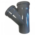 PVC lefolyóág 110/110x45 fok