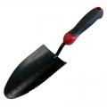 Kerti lapát/ásó fém, széles, fogazott szélű, 32 cm, műanyag/TPR nyél