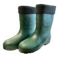 EVA csizma, női, rövid szárú, zöld, bélelt (38)