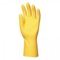 Latex mártott HTG gumikesztyű, bolyhozott belső, sárga (30 cm/0,42 mm) (L)