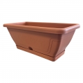 Balkonláda Monaco 40 cm-es, terrakotta + alátét