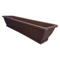 Balkonláda Monaco 60 cm-es, barna + alátét