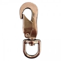 Karabiner, rugós, forgószemmel (92 mm)