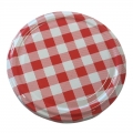 Befőttes üveg tető (82 mm, 720 ml-es üveghez, piros abroszmintás)